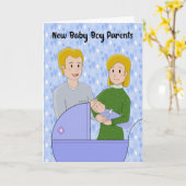 新生児ボーイおめでとうカード カード (黄色い花)