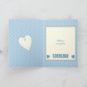 新生児ボーイおめでとうブルー カード (内部)