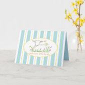 新生児ボーイおめでとうリトルラム カード (黄色い花)