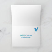 新生児ボーイおめでとう風船バードカード シーズンカード (内部)