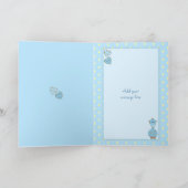 新生児ボーイかわいいキリン青 カード (内部)