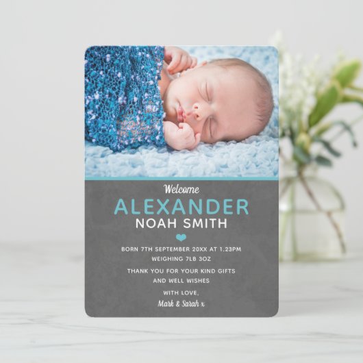 新生児ボーイの発表とサンキューカード サンキューカード (スタンド正面)