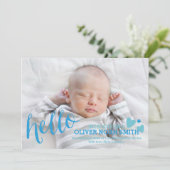 新生児ボーイの発表/サンキューカード サンキューカード (スタンド正面)