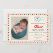 新生児ボーイの発表/サンキューカード サンキューカード (正面)