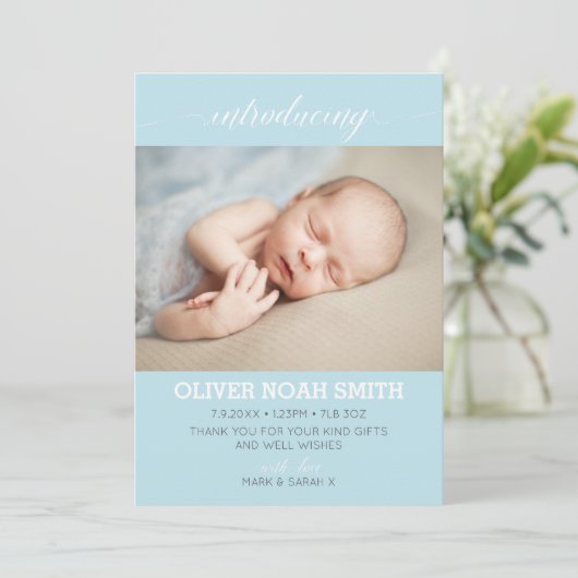 新生児ボーイの発表/サンキューカード サンキューカード (スタンド正面)
