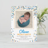 新生児ボーイの発表/サンキューカード 案内状 (スタンド正面)