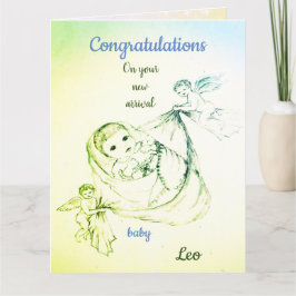 新生児ボーイケルブデザイングリーティング カード