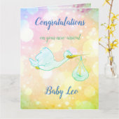 新生児ボーイデザイン カード (黄色い花)