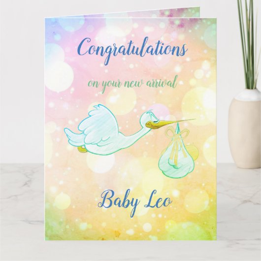 新生児ボーイデザイン カード (正面)