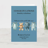 新生児ボーイブルーカスタマイズ カード (正面)