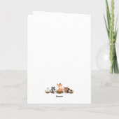 新生児ボーイブルーパーソナライズされたおめでとう カード (裏面)