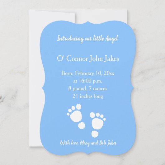 新生児ボーイ機器シンボルの発表 案内状 (正面)