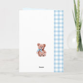 新生児ボーイ用グリーティングカード カード (裏面)