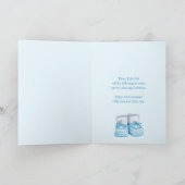 新生児ボーイ用グリーティングカード カード (内部)