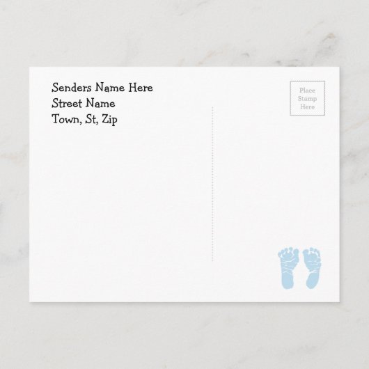 新生児ボーイ発表葉書のご紹介 案内ポストカード (裏面)