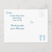 新生児ボーイ発表葉書のご紹介 案内ポストカード (裏面)