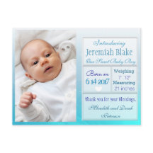 新生児ボーイ発表葉書のご紹介