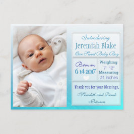 新生児ボーイ発表葉書のご紹介 案内ポストカード