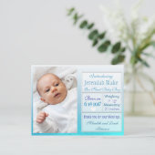 新生児ボーイ発表葉書のご紹介 案内ポストカード (スタンド正面)