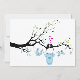 新生児ボーイ、ベビーシャワーの招待カード 招待状