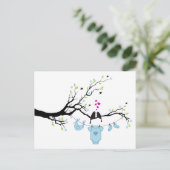 新生児ボーイ、ベビーシャワーデザイン ポストカード (スタンド正面)