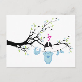 新生児ボーイ、ベビーシャワーデザイン ポストカード