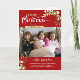 新生児メリークリスマス名前をカスタムする/写真 シーズンカード