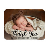 新生児モダンありがとうBlk マグネット (横)