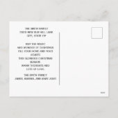 新生児モダンファミリー写真メリークリスマスメリークリスマス シーズンポストカード (裏面)