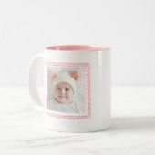 新生児モダンフォトマグカップと引用文 | 新生児 ツートーンマグカップ (正面左)