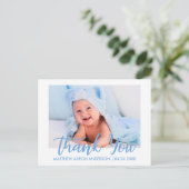 新生児モダンボーイサンキューブルー 案内ポストカード (スタンド正面)