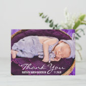新生児モダン写真サンキューカード サンキューカード (スタンド正面)
