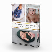 新生児モダン誕生統計フォトコラージュ フォトブロック (右)