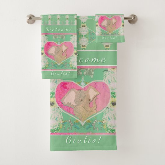 新生児付き/エレファントタオル バスタオルセット (インサイチュ)