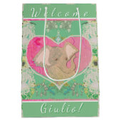 新生児付き/象 ミディアムペーパーバッグ (裏面)