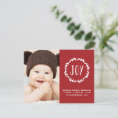 新生児休日の誕生発表編集可能カラー ポストカード (スタンド正面)