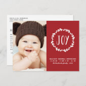 新生児休日の誕生発表編集可能カラー ポストカード (正面/裏面)