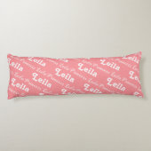 新生児体枕 |PInk名パーソナライズされたベビー ボディピロー (裏面)