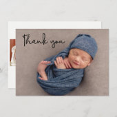 新生児兄弟発表写真ありがとう 案内状 (正面/裏面)