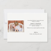 新生児兄弟発表写真ありがとう 案内状 (裏面)