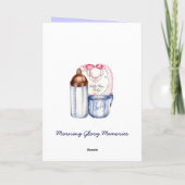 新生児共有あなたの喜びのレトロヴィンテージ 案内状 (裏面)