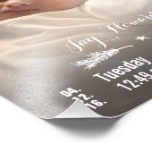 新生児写真とベビー統計Pine Branch & Star フォトプリント (角)