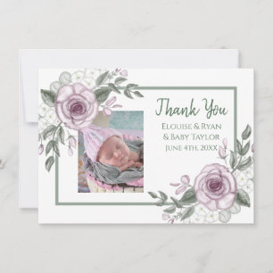 新生児写真とThank You Notes カード