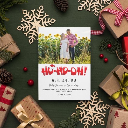 新生児写真のクリスマス シーズンポストカード