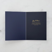 新生児写真アナウンスウィンターブルーミニマリスト ノートカード (内部)