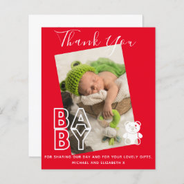 新生児写真サンキューカードモダン予算