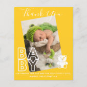 新生児写真サンキューカードモダン予算 (正面)