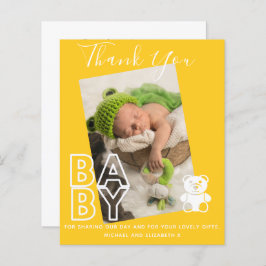 新生児写真サンキューカードモダン予算