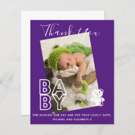 新生児写真サンキューカードモダン予算