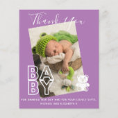 新生児写真サンキューカードモダン予算 (正面)